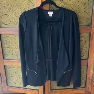Pixley Open Front Black Blazer